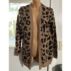 Croft + Barrow Leopard Cardigan in S
